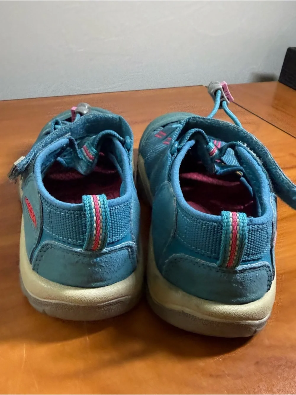 Keen‎ Kids Newport H2 Water Sandal Shoe Turquoise Blue Pink Bungee Vacation K1